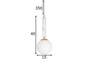 Griestu lampa Torrano, balta, 40 W cena un informācija | Griestu lampas | 220.lv