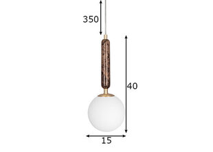 Griestu lampa Torrano, brūna/balta, 40 W cena un informācija | Lustras | 220.lv