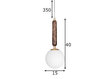 Griestu lampa Torrano, brūna/balta, 40 W cena un informācija | Piekaramās lampas | 220.lv