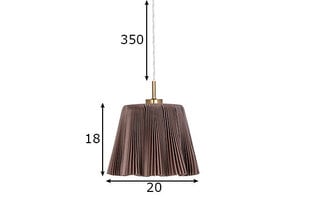 Griestu lampa Edith, misiņa toņa/brūna, 60 W cena un informācija | Lustras | 220.lv
