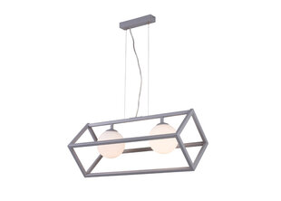 Griestu lampa Cube, pelēka, 2x 40 W cena un informācija | Lustras | 220.lv