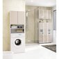 Skapītis virs veļas mašīnas NORE Fin, balts/smilškrāsas cena un informācija | Vannas istabas skapīši | 220.lv