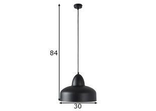 Griestu lampa Poppo, melna, 1x 60 W cena un informācija | Griestu lampas | 220.lv