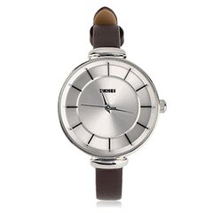 Женские часы SKMEI 1184CL Silver Case Light Brown цена и информация | Женские часы | 220.lv