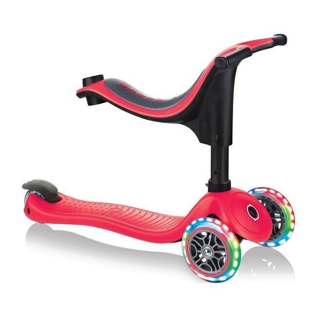 Skrejritenis - Globber GO-UP Sporty Lights / New Red cena un informācija | Skrejriteņi | 220.lv