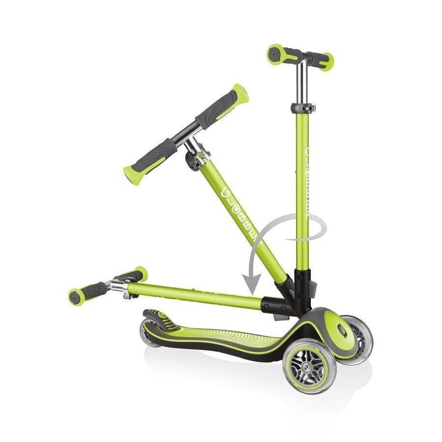 Bērnu skrejritenis, Globber Elite Deluxe Lights Lime Green, zaļš цена и информация | Skrejriteņi | 220.lv