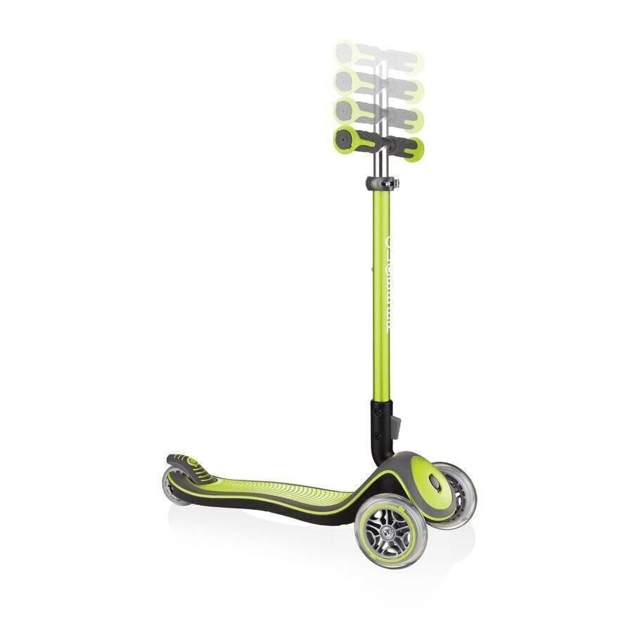 Bērnu skrejritenis, Globber Elite Deluxe Lights Lime Green, zaļš cena un informācija | Skrejriteņi | 220.lv