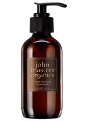 Putojošs sejas tīrīšanas līdzeklis John Masters Organics Rose Foaming Face Wash, 112 ml cena un informācija | Sejas ādas kopšana | 220.lv