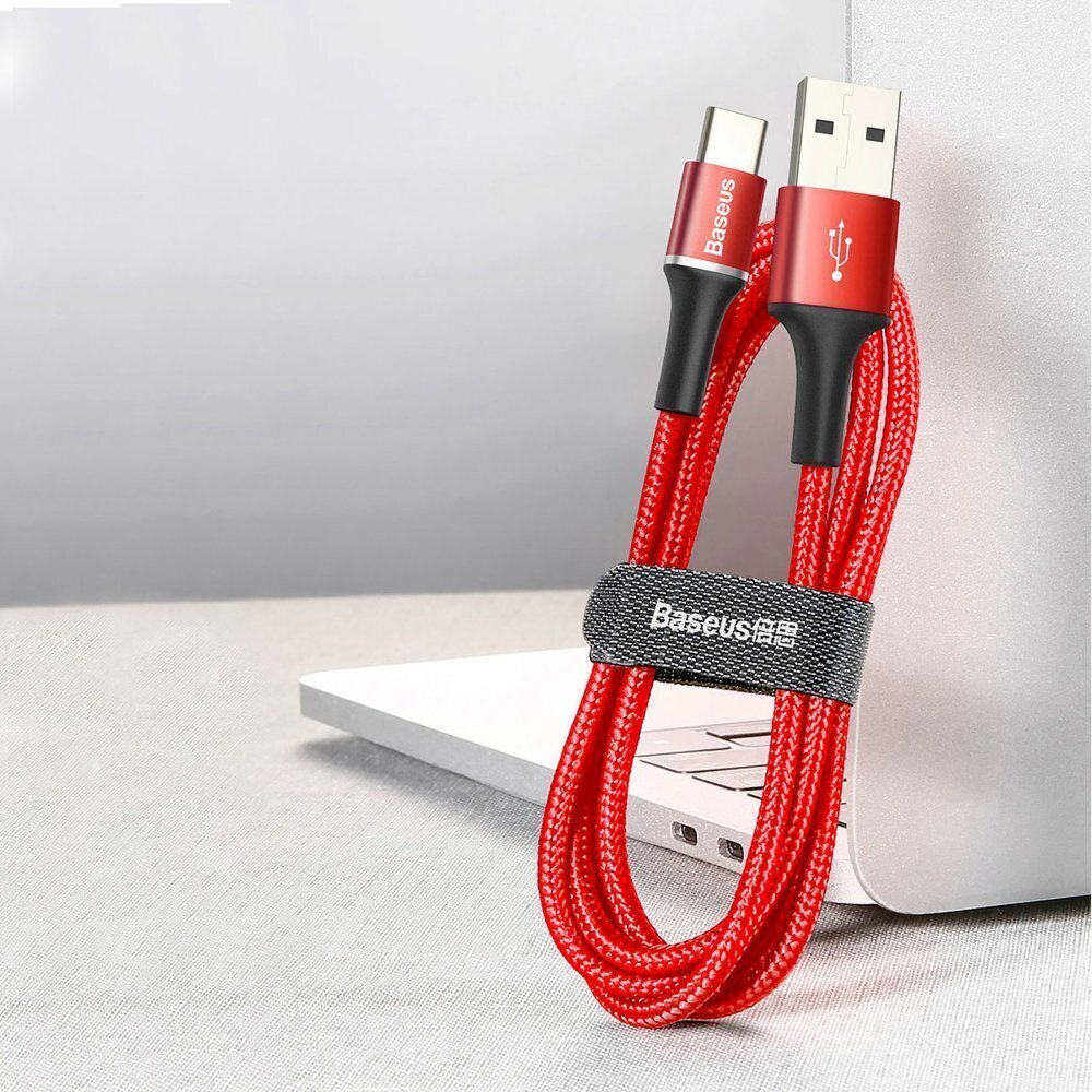 Kabelis Baseus LED USB / USB Type C 3m 2A CATGH-E01 cena un informācija | Savienotājkabeļi | 220.lv