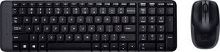 Беспроводная клавиатура Logitech MK220 (RU) Combo, черная цена и информация | Клавиатуры | 220.lv