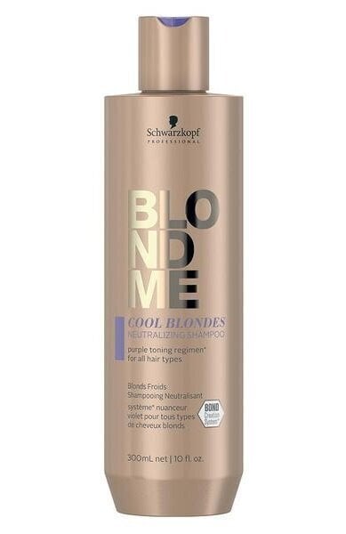 Dzeltenu toni neitralizējošs šampūns Schwarzkopf Blond Me Cool Blondes 300 ml cena un informācija | Šampūni | 220.lv