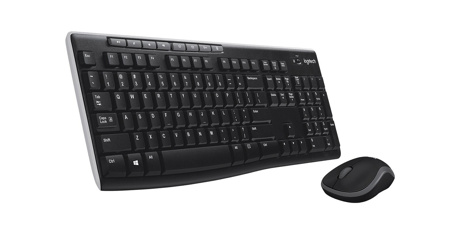 Bezvadu tastatūra Logitech MK270 (CZ) Combo, melna cena un informācija | Klaviatūras | 220.lv