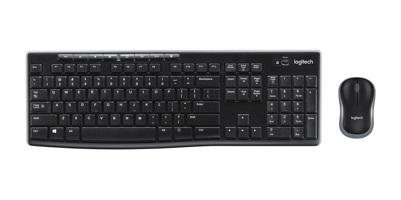 Bezvadu tastatūra Logitech MK270 (CZ) Combo, melna cena un informācija | Klaviatūras | 220.lv