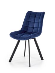 2-u krēslu komplekts Halmar K332, zils/melns cena un informācija | Virtuves un ēdamistabas krēsli | 220.lv