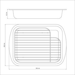 Противень с решеткой 34 см, 4,9 л Tramontina Brasil цена и информация | Формы, посуда для выпечки | 220.lv
