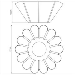 Kēksa forma, Tramontina BRASIL, 22 cm, 1,3 l cena un informācija | Cepamais papīrs, trauki, formas | 220.lv