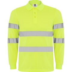 Labas redzamības polo krekls ar garām piedurknēm, dzeltens cena un informācija | Darba apģērbi | 220.lv