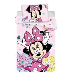 Gultas veļas komplekts Minnie Butterfly baby, 100 x 135 cm + 1 spilvendrāna 40 x 60 cm cena un informācija | Bērnu gultas veļa | 220.lv