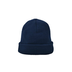 Adīta cepure ar dubultu cilpu apakšā, tumši zila cena un informācija | Vīriešu cepures, šalles, cimdi | 220.lv