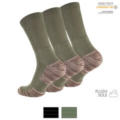Походные носки унисекс с чесаным хлопком Stark Soul 2103, зелено-коричневые, 3 пары цена и информация | Мужские носки | 220.lv