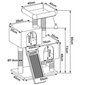 Kaķu kāpelēšanas koks Suusi, tumši pelēkā krāsā цена и информация | Kaķu mājas, nagu asināmie | 220.lv