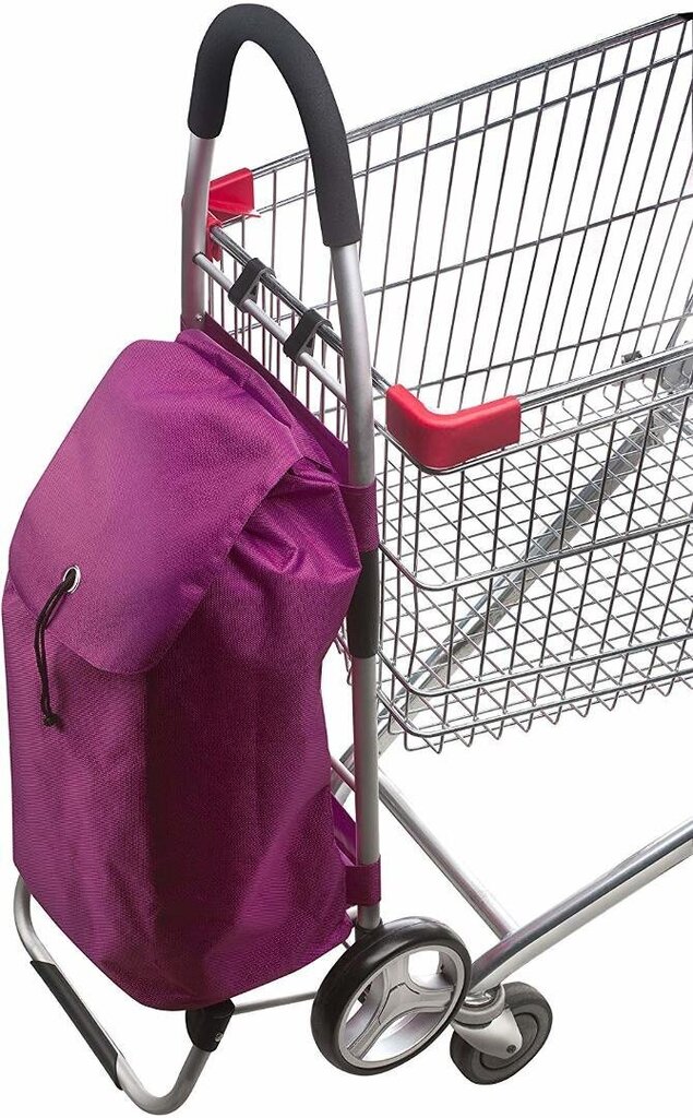 CarryOn saliekami iepirkumu ratiņi-soma, violetā krāsā 901018502 cena un informācija | Iepirkumu somas | 220.lv