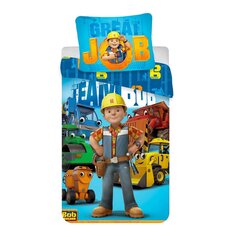 Gultas veļas komplekts Bob the Builder 140 x 200 cm + spilvendrāna 70 x 90 cm цена и информация | Детское постельное бельё | 220.lv