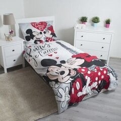 Комплект постельного белья Minnie & Mickey 140 x 200 см + наволочка 70 x 90 см цена и информация | Детское постельное бельё | 220.lv