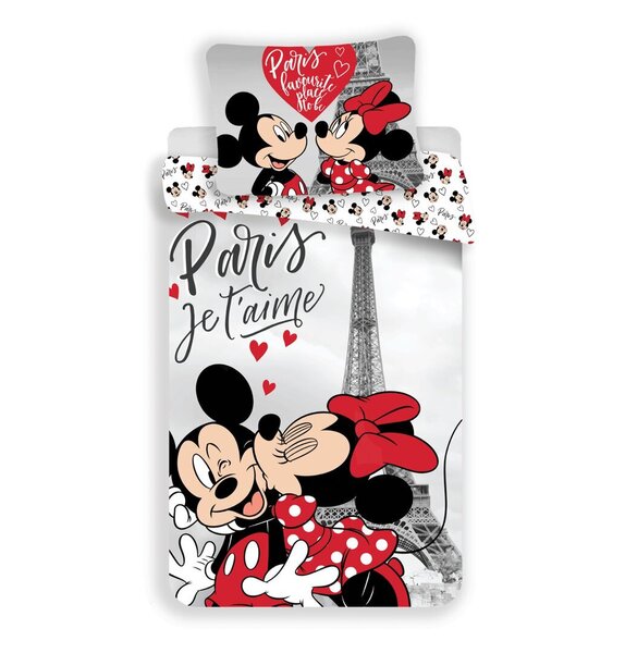 Gultas veļas komplekts Minnie & Mickey 140 x 200 cm + spilvendrāna 70 x 90 cm