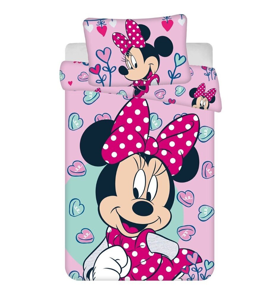 Gultas veļas komplekts Minnie Pink baby, 100 x 135 cm + 1 spilvendrāna 40 x 60 cm цена и информация | Bērnu gultas veļa | 220.lv