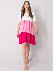 Balta un rozā kokvilnas kleita Kylie 292022295 цена и информация | Платья | 220.lv
