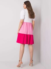 Balta un rozā kokvilnas kleita Kylie 292022295 cena un informācija | Kleitas | 220.lv