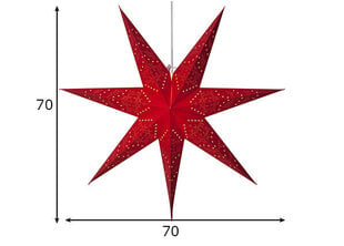 Zvaigzne Sensy, sarkanā krāsā cena un informācija | Ziemassvētku dekorācijas | 220.lv