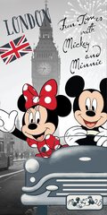 Pludmales dvielis Minnie&Mouse in London, 70 x 140 cm цена и информация | Полотенца | 220.lv