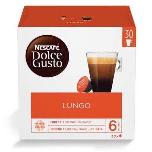 Kafijas kapsulas NESCAFE DOLCE GUSTO LUNGO, 30 kapsulas, 195g цена и информация | Kafija, kakao | 220.lv