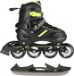Regulējama izmēra skrituļslidas-slidas Nils Extreme NH18191, melnas/dzeltenas, izmērs 29-33 цена и информация | Skrituļslidas | 220.lv
