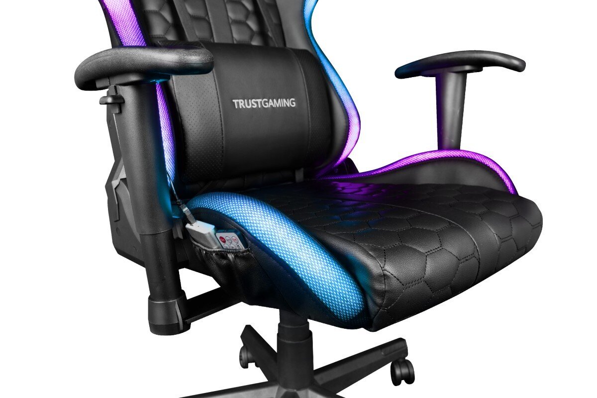 GAMING CHAIR GXT716 RIZZA RGB/23845 TRUST cena un informācija | Biroja krēsli | 220.lv