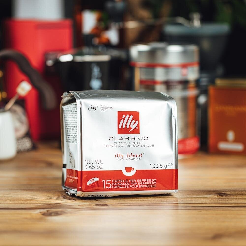 Kafijas kapsulas illy MPS, Espresso, Vidēji grauzdēta, 15.gab цена и информация | Kafija, kakao | 220.lv
