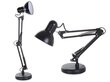 Regulējama galda lampa, melna cena un informācija | Galda lampas | 220.lv