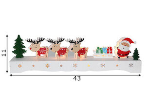 Подсвечник Rudolf, 9 светодиодов, деревянный цена и информация | Рождественское украшение CA1029 | 220.lv