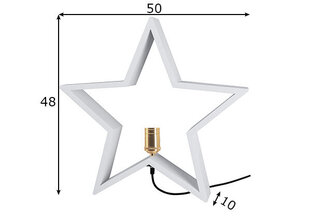 Деревянная звезда 48 см цена и информация | Рождественское украшение CA1029 | 220.lv