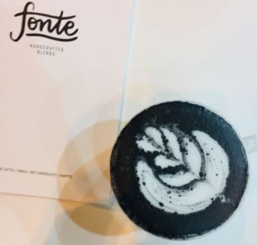 Fonte, Charcoal Latte dzēriena maisījums,300g cena un informācija | Kafija, kakao | 220.lv