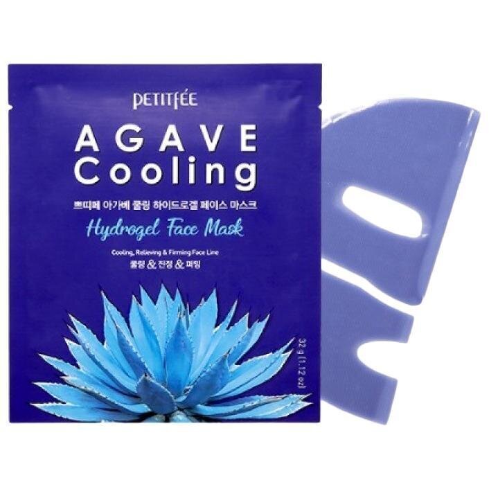 Petitfee Agave Cooling Hydrogel Mask sejas maska 1 gab. cena un informācija | Sejas maskas, acu maskas | 220.lv