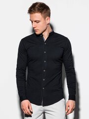 рубашка с длинными рукавами k542 - черная цена и информация | Мужские рубашки | 220.lv