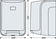 Roku tīrīšanas papīra ruļļa turētājs JVD Central Maxi, melns cena un informācija | Vannas istabas aksesuāri | 220.lv