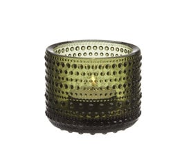 Iittala sveču trauks Kastehelmi, 64 mm, sūnu zaļā krāsā цена и информация | Подсвечники, свечи | 220.lv