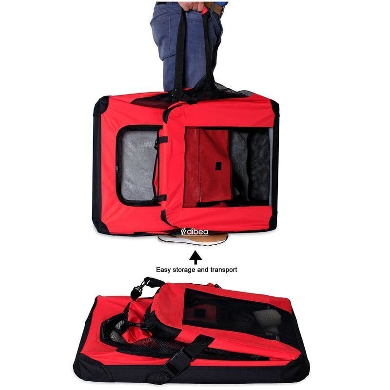 Lolojumdzīvnieka transportēšanas soma XL, 82 x 58 x 58 cm, sarkana цена и информация | Transportēšanas būri, somas | 220.lv