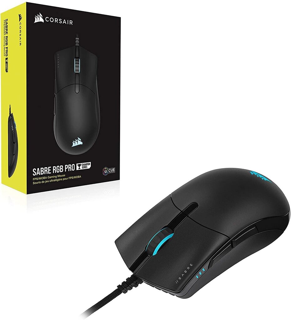 Corsair SABRE RGB PRO, melns цена и информация | Peles | 220.lv