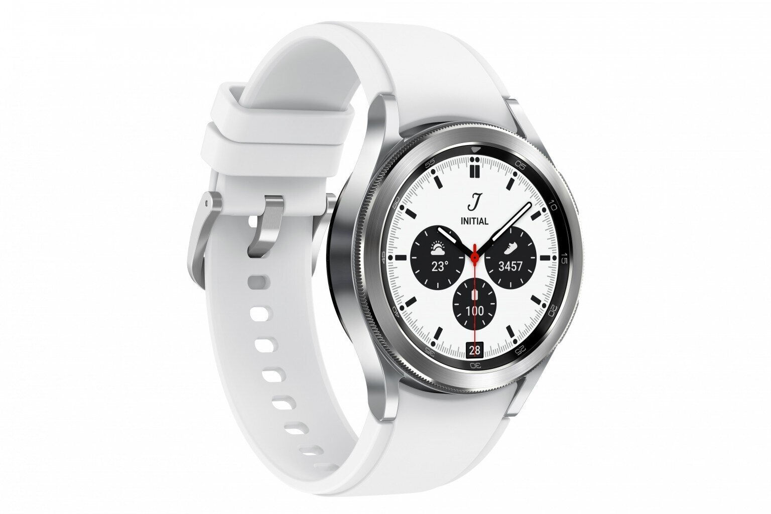 Samsung Galaxy Watch 4 Classic (BT,42mm), Silver SM-R880NZSAEUD цена и информация | Viedpulksteņi (smartwatch) | 220.lv