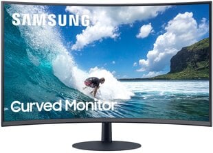 LCD Monitor|SAMSUNG|C32T550FDR|32"|Curved|Panel VA|1920x1080|16:9|75Hz|4 ms|Speakers|Tilt|Colour Dark Blue / Grey|LC32T550FDRXEN cena un informācija | Monitori | 220.lv